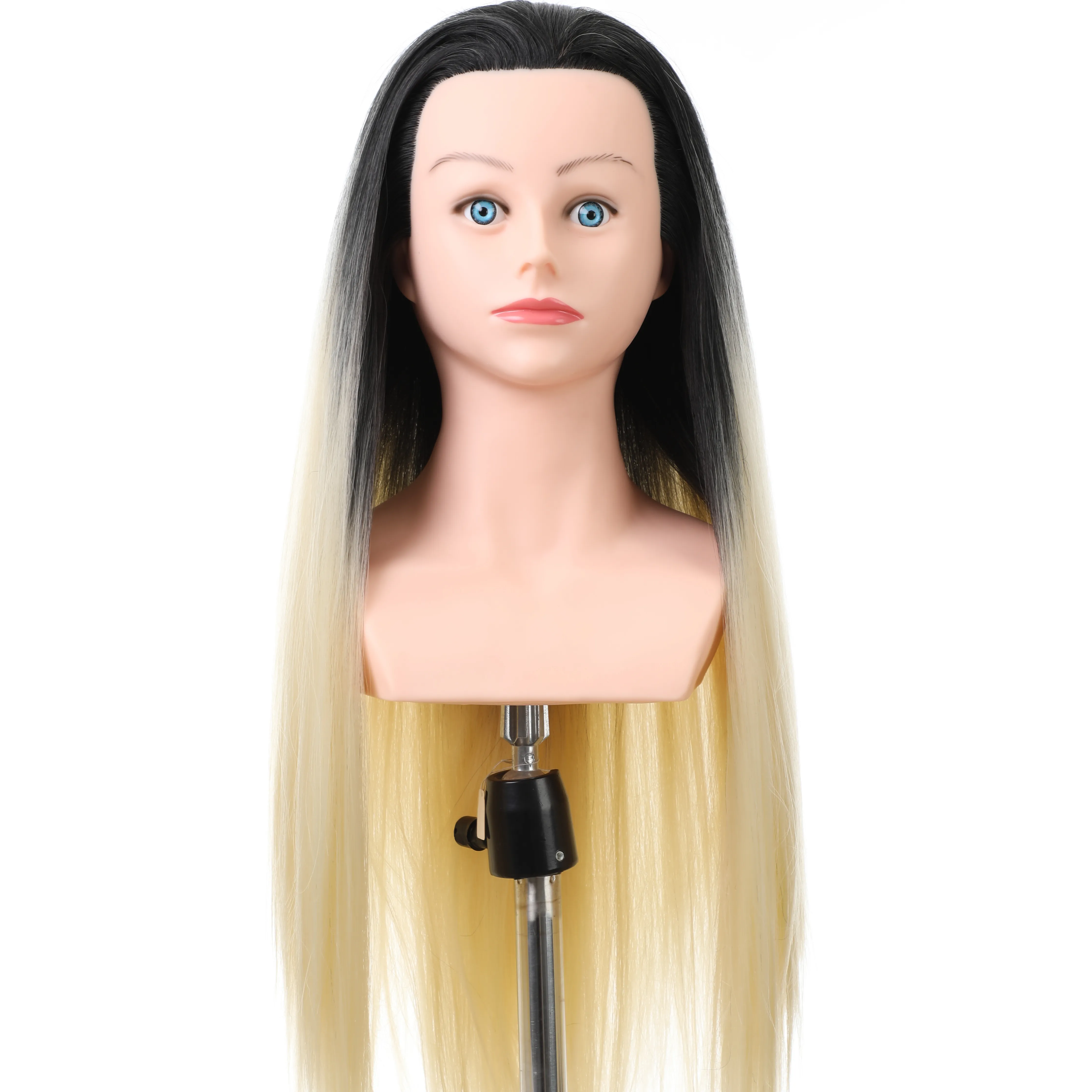 salon 100% real hair female mannequin head training head styling cosmetology manikin head
