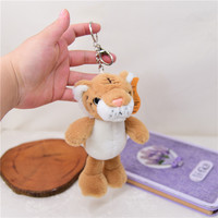 Uyeah Usine OEM/ODM Faible MOQ Personnalisable Porte-clés en Peluche Douce Rembourrée en Coton Animaux Sauvages Léopard Tigre