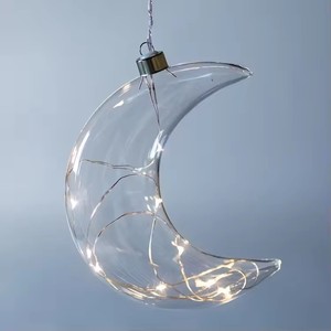 Battery Operated Glass Snowflake Hanging <b>Lights</b> <b>LED</b> Display Screen Warm White Outdoor Xmas <b>Tree</b> Holiday Decor Ornaments - Product Image 4