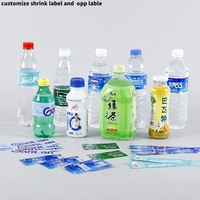 Étiquettes thermorétractables en PVC PET pour bouteilles en plastique, étiquettes thermorétractables imprimées clairement pour bouteilles d'eau minérale
