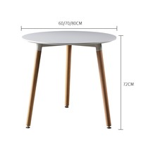 Table de cuisine nordique scandinave moderne 70 x 70 x 72 cm, table ronde en bois pour la maison ou l'hôtel