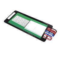 Interrupteur intelligent à double bouton tactile 12V 4A avec capteur LED pour miroir, variateur 3 modes, fonction anti-buée et affichage de l'heure/température IP22