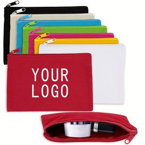 Lower Price Portable Organic Canvas Makeup Bridesmaid <b>Make</b> <b>up</b> <b>Bag</b> Travel Custom Logo Packing <b>Bags</b> for Cosmetics - Product Image 2