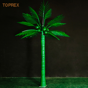 Mùa hè kỳ nghỉ đêm ven biển bãi biển trang trí thưởng thức LED xanh khổng lồ trang trí cây cọ dừa và cây cọ - Product Image 3