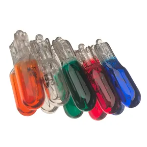Bombillas de luz de freno para Panel de instrumentos de tablero, Bombilla T5 de 12V y 1,2 W, estilo interior, azul, verde, rojo, naranja, blanco cálido