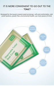 Cubierta <span class=keywords><strong>de</strong></span> asiento <span class=keywords><strong>de</strong></span> inodoro desechable para Hotel, impermeable, portátil, cojín higiénico, papel, respetuoso con el medio ambiente, Protector Soluble en agua - Product Image 4