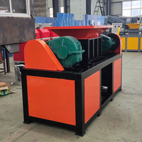 Déchiqueteuse de pneus industrielle automatique robuste à moteur GRS800 à double arbre pour déchets de métal allié et de plastique