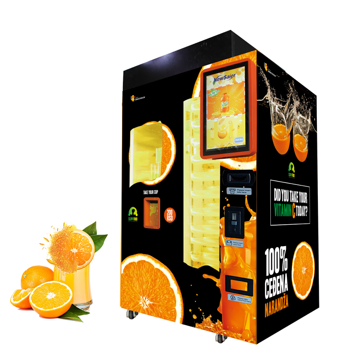 Frisch gepressten orange saft obst automaten