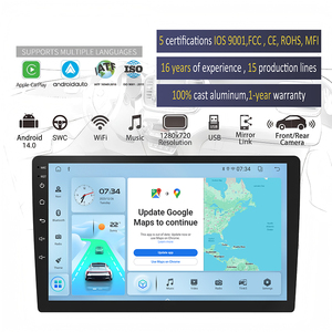 Nunoo T100 reproductor Android <span class=keywords><strong>para</strong></span> <span class=keywords><strong>coche</strong></span> pantalla IPS Carplay WIFI navegación GPS sistema Multimedia 9 10 pulgadas Universal 2DIN <span class=keywords><strong>coche</strong></span> Radio Estéreo - Product Image 1