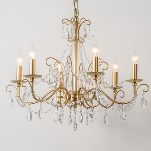 Lustre en cristal vintage en cuivre de style américain classique de luxe français pour <span class=keywords><strong>restaurant</strong></span>, salon, hôtel, chambre à coucher, luminaires suspendus - Product Image 5