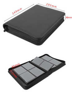 Álbum de Fotos de Cuero PU con 4 Bolsillos, Carpeta <span class=keywords><strong>para</strong></span> Tarjetas Yu-Gi-Oh, Carpeta Premium <span class=keywords><strong>para</strong></span> Tarjetas MTG y Pokémon - Product Image 3