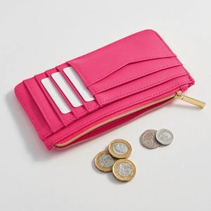 Cartera de Cuero Sintético con Logotipo Personalizado, Tarjetero, Monedero con Cremallera de Cuero Sintético - Product Image 3