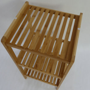 Étagère de rangement simple multi-niveaux pour cuisine, étagère de rangement pour salle de bain, articles ménagers en bambou et bois massif, étagère à chaussures, étagère à fleurs - Product Image 1