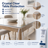 Protège-table transparent YJ, épaisseur 3 mm, pièce unique, couverture de table transparente