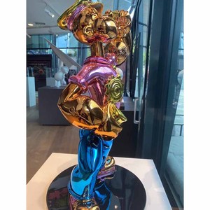 Escultura de dibujos animados arte pop resina fibra de vidrio personalizada al por mayor estatua de Popeye cromada color - Product Image 4
