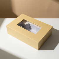 Boîte de parfum de créateur en cerisier, emballage personnalisé pour sérum, boîte de parfum découpée avec fenêtre rectangulaire pour 50ml, 30ml, 100ml