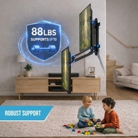 Support mural motorisé inclinable et pivotant pour téléviseur avec télécommande intelligente pour foyer et home cinéma