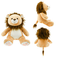 Boneka Hewan Bulu Panjang Ukuran Berbeda, Boneka Maskot Olahraga Singa, Boneka Hewan Liar untuk Anak-anak, Grosir