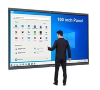 Tout-en-un 55 75 86 100 110 65 pouces Smart Digital Whiteboard Flat Panel Classroom Touch Smart Board Whiteboard Interactive Board