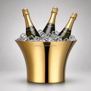 Seau à glace pour champagne en acier inoxydable doré de grande capacité pour bar et club - Product Image 5