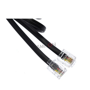 <span class=keywords><strong>Cable</strong></span> de línea telefónica de <span class=keywords><strong>4</strong></span> <span class=keywords><strong>hilos</strong></span> de 28 AWG con conductor BC RJ11 de 2 metros, <span class=keywords><strong>cable</strong></span> <span class=keywords><strong>plano</strong></span> 6P4C de fábrica - Product Image 2