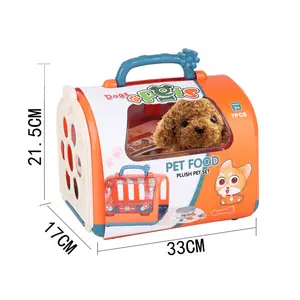 Ept Mooie Puppyspullen Doen Alsof Ze Voedsel Voor Huisdieren Geven Speelset Speelgoed Schattige Zachte Hond Knuffeldieren