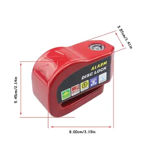 <span class=keywords><strong>Candado</strong></span> de <span class=keywords><strong>bicicleta</strong></span> para motocicleta, alarma, protección de seguridad, <span class=keywords><strong>candado</strong></span>, disco de aleación de aluminio, recordatorio antirrobo, bolsa de bloqueo de cuerda, accesorio para motocicleta - Product Image 5