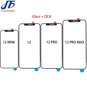 前外屏幕玻璃，带OCA，适用于iphone 12 pro max 12迷你触摸屏前玻璃更换