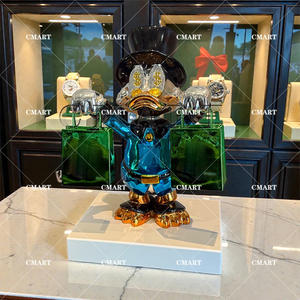 Venta al por mayor directa: Escultura de Pato <span class=keywords><strong>Donald</strong></span> pintada a mano, Escultura de Scrooge McDuck para bolso, Escultura Pop Art de Dagobert Duck para galería - Product Image 2