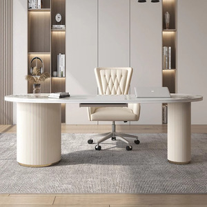 Panneau de roche de luxe Bureau de salon de beauté Mobilier de bureau <span class=keywords><strong>Table</strong></span> de <span class=keywords><strong>consultation</strong></span> de beauté médicale <span class=keywords><strong>Table</strong></span> de réception <span class=keywords><strong>Table</strong></span> de négociation - Product Image 3
