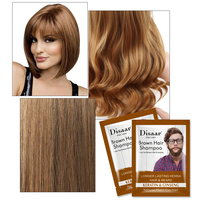 Teinture capillaire organique Disaar, brun foncé, rapide, anti-gris, couleur blanche pour hommes et femmes, shampoing