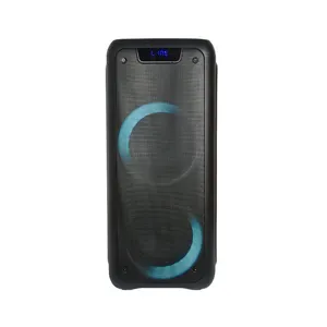 Hot Selling Private Partij Speaker Dual 6.5 Inch Draadloze Bluetooth Oplaadbare Draagbare Pa Luidspreker Met Led Licht TMS-605
