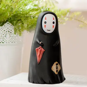 Desk Ornament Miyazaki Hayao No Face Spirited Away Studio Ghibli Figure Cute Figurine Anime Led Lamp