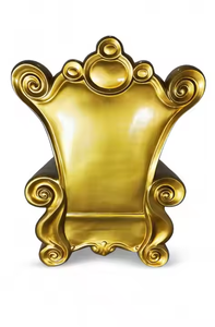 Grande chaise trône de père Noël en fibre de verre en velours rouge et cadre doré Chaise trône <span class=keywords><strong>King</strong></span> pour décoration de Noël intérieure et extérieure - Product Image 4