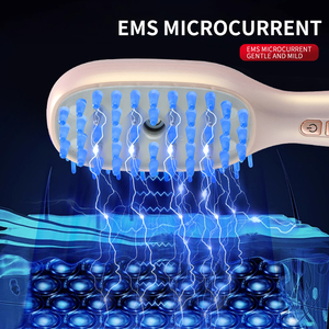 Peine masajeador de cuero cabelludo KKS con peine de crecimiento de cabello de terapia de luz LED roja y azul en colores rojo y azul - Product Image 5