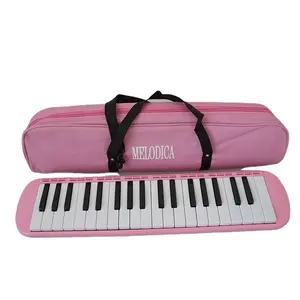 Wholesale price other musical instruments 37 key pink melodica pianica education melodion with soft bag for school student