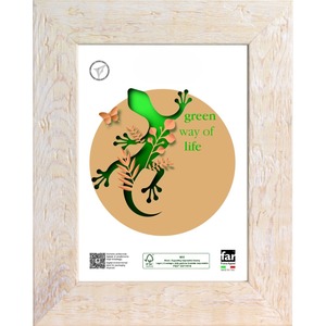 Cornice WARREN in legno e Crylex bianco 18x24 cm - Product Image 1