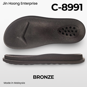 Sandalias de PVC Negras para Hombre Jin Hoong C-8991T, Suela Exterior Ligera y Cómoda, Plantilla Integrada de 30 mm de Grosor, Antideslizante - Product Image 6