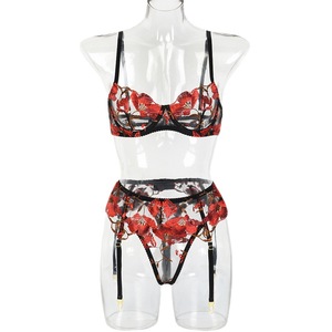Completo Intimo Sexy da Donna di Grande Successo in Pizzo Ricamato <span class=keywords><strong>Trasparente</strong></span> a Rapida Asciugatura con Effetto <span class=keywords><strong>Push</strong></span>-<span class=keywords><strong>Up</strong></span> - Product Image 6