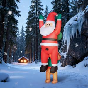 Decoración Navideña Inflable de 7 Pies, Santa Claus con Perro, Adornos Navideños, Regalos, Juguetes Navideños - Product Image 5