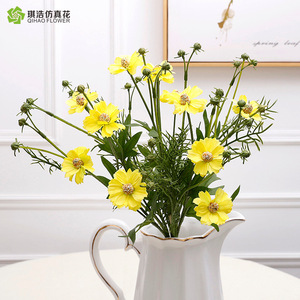 Ramo de Margaritas Artificiales, Flores de Seda Amarillas de Alta Simulación, Decoración para Bodas y Hogar, Accesorios de Fotografía - Product Image 5