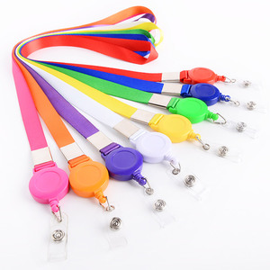 Wholesale Custom Colored Retractable ID Card Holder Nylon <b>Lanyard</b> with Transparent Waterproof - Product Image 5