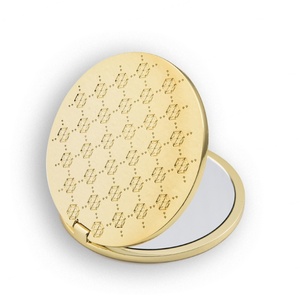 Custom Logo Small Round Shape Travel Folding <b>Makeup</b> Cosmetic <b>Compact</b> Pocket Mirror - Product Image 1