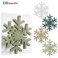 Eagle gifts Multi Farbe Pvc Bulk Fancy Logo Schneeflocke Weihnachts baum Ornament Stück Sets