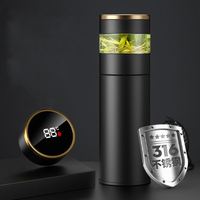 Bouteille d'eau intelligente personnalisée avec logo, en acier inoxydable 316, thermos, gourde isotherme numérique avec affichage de la température LED, possibilité d'ajouter un logo