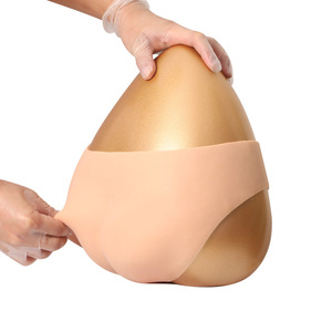 Drag Queen Triangle Fesses en silicone avec <span class=keywords><strong>faux</strong></span> pantalon court en silicone CrossDresser Man Shapewear Bbl Fake Transgende Breast Form - Product Image 4