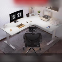Yazhi Bureau Intelligent Moderne Bois Réglable en Hauteur Ergonomique Forme L Électrique pour Bureau