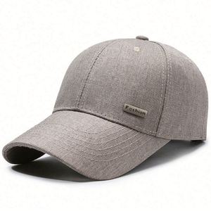 Mens Spring Autumn Sun protection Sports <b>Cap</b> Small Iron Label Simple Atmospheric Dome <b>Plain</b> Baseball <b>Cap</b> - Product Image 5