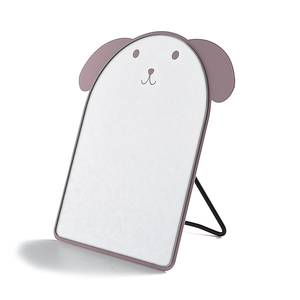 Popular Pink Cute <strong>Dog</strong> Kids Desktop Dressing Metal Foldable Table Cosmetic Makeup <strong>Mirror</strong> - Product Image 1