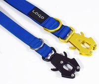 Laisse tactique pour chien en polyester durable, portable, avec clip grenouille à dégagement rapide de 1 pouce, doublure en néoprène souple – Vente chaude usine